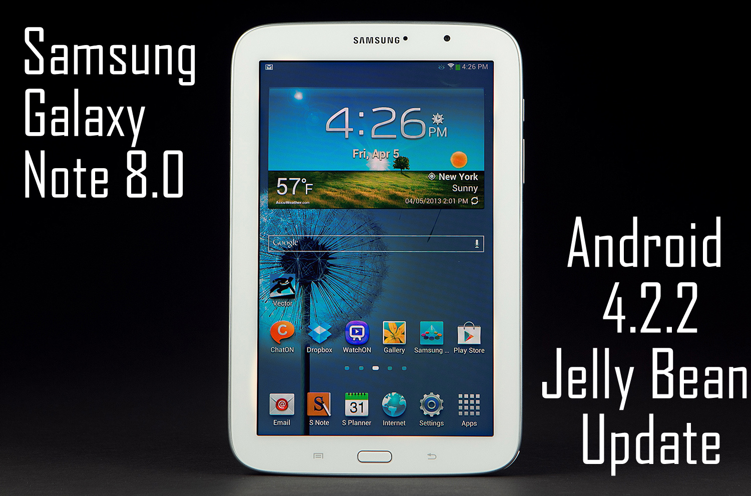 ... Android 4.2.2, Jelly Bean, Latest android version for galaxy Note 8.0