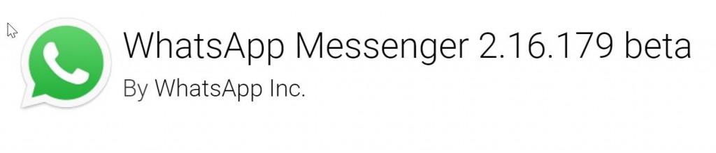 WhatsApp Messenger 2.16.179 beta APK