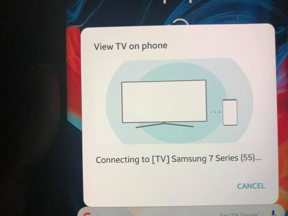 Mirror smart tv screen on smartphone using WiFi network