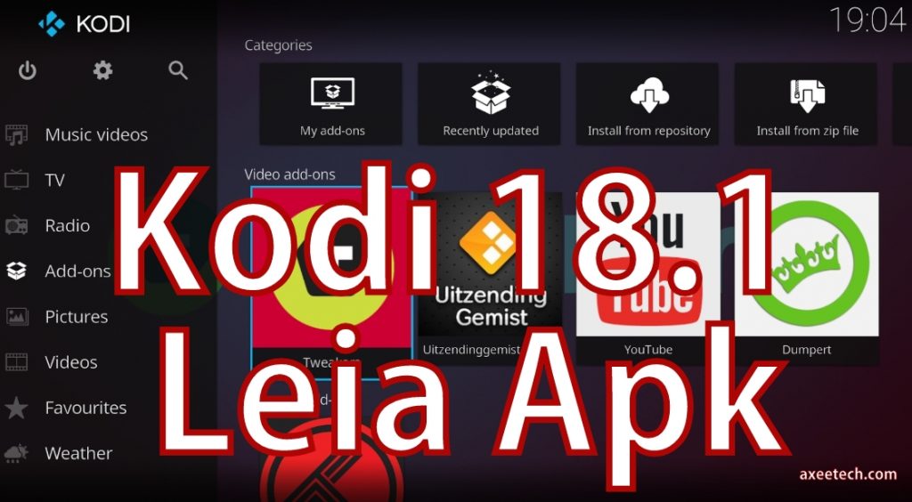 Kodi 18.1 Leia apk download 2019