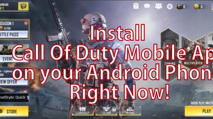 How to Install Call of Duty Mobile Apk Manually on Android