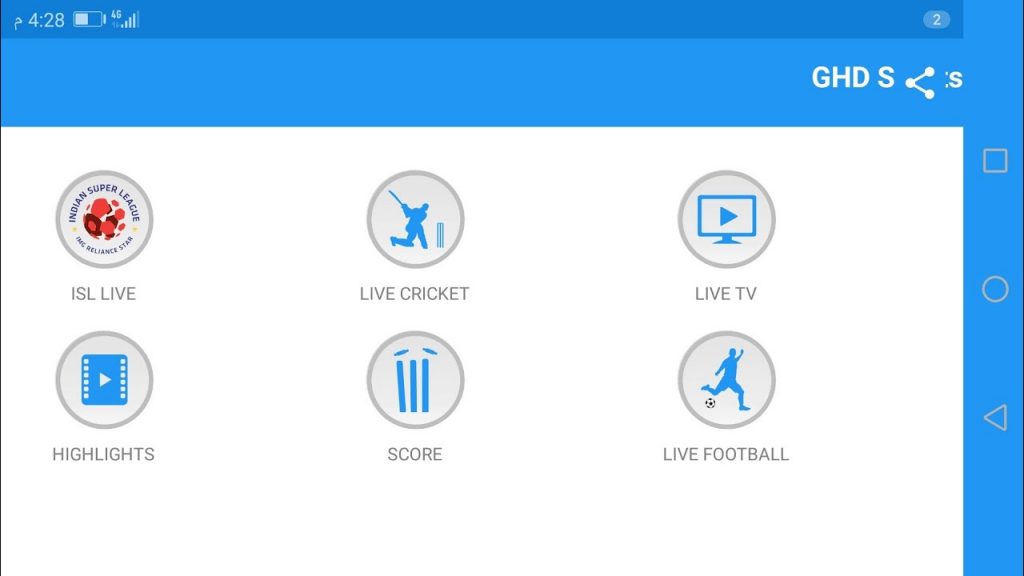 GHD Sports Apk for Cricket World Cup 2019 Sreaming