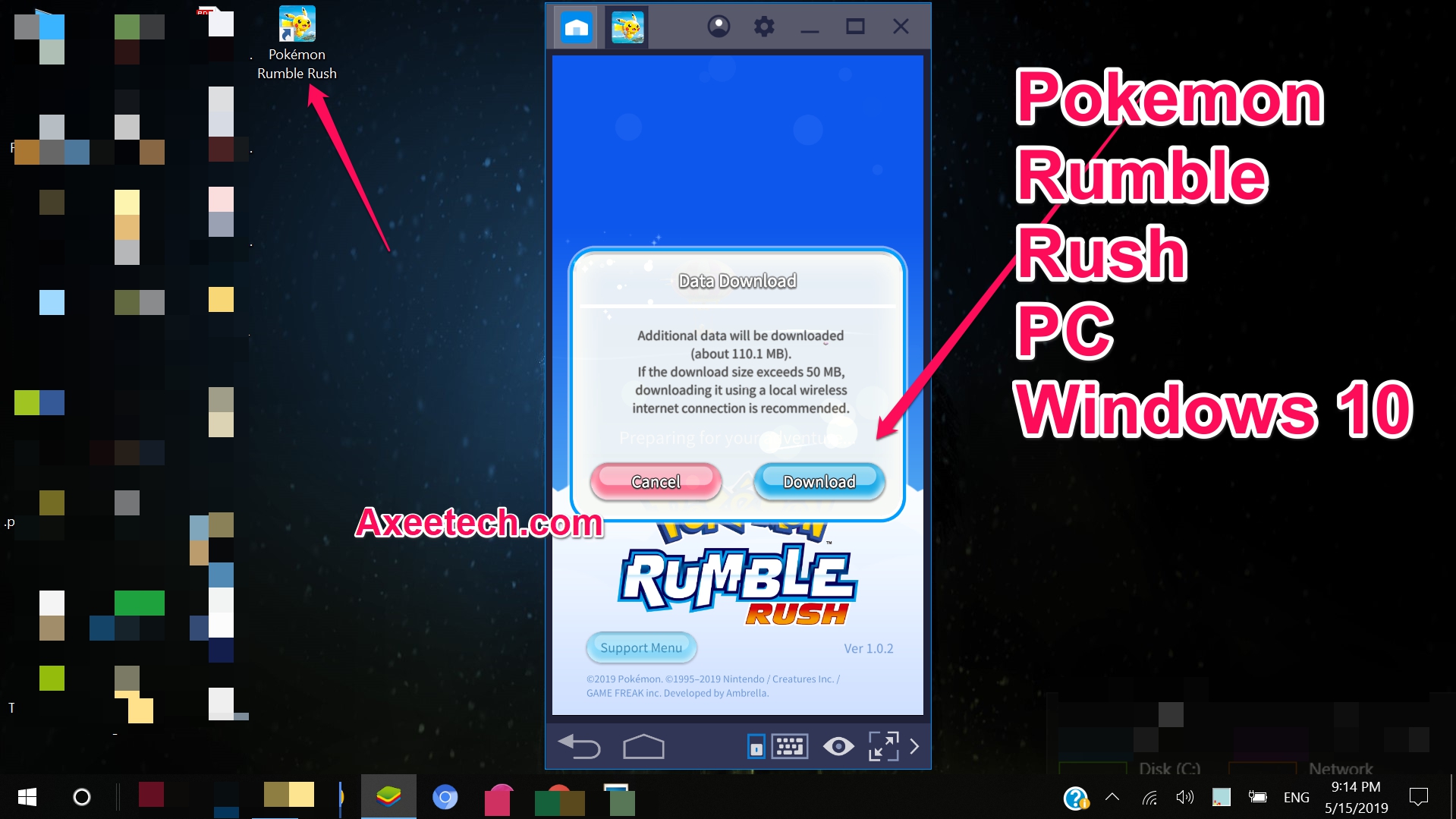 Pokemon Rumble Rush for PC Windows 10 Bluestacks Mod