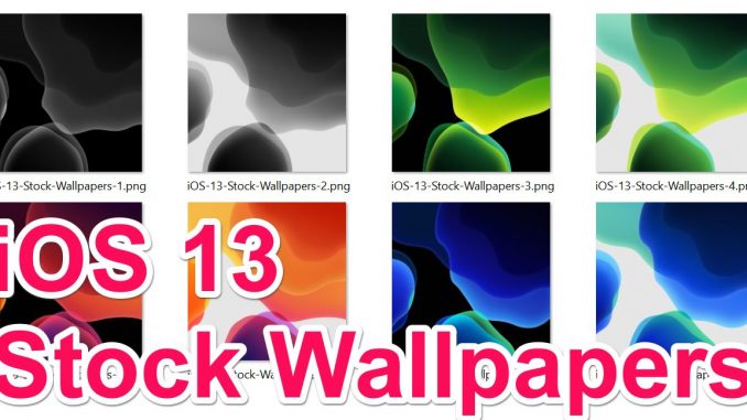 iOS 13 Stock Wallpapers