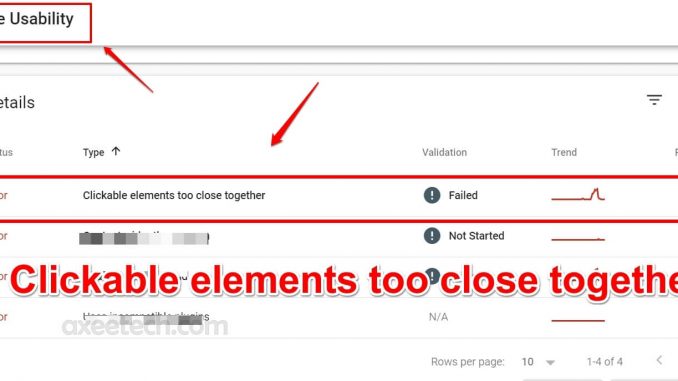 Clickable elements too close together Wordpress fix Google Search Console