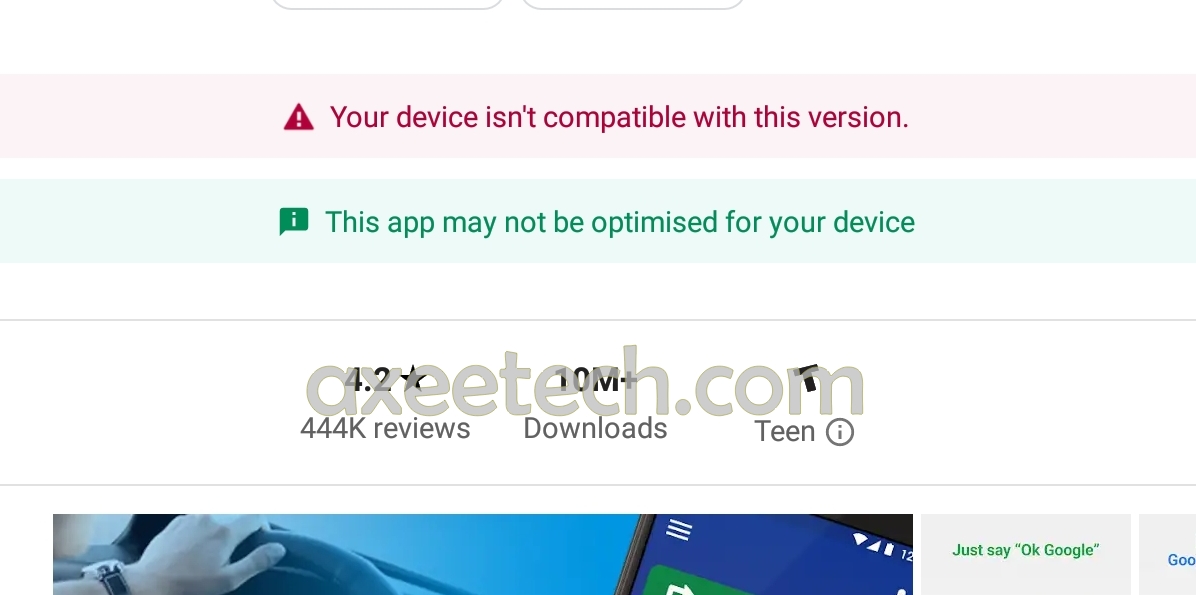 Device not compatible Error fix