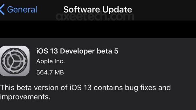 iOS 13 Beta 5 ipsw download Links