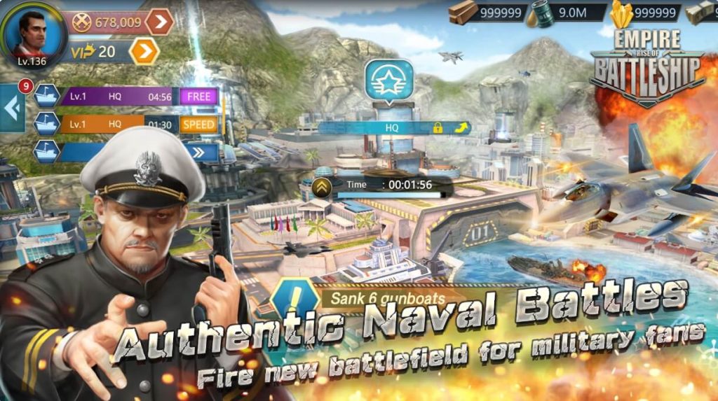Empire Rise of Battleship Mod Apk hack