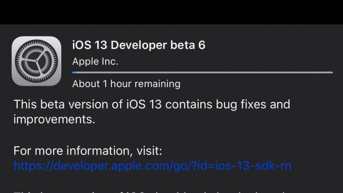 iOS 13 Beta 6 ipsw File Download Links
