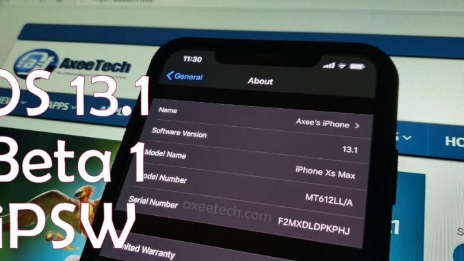 iOS 13.1 Beta 1 ipsw