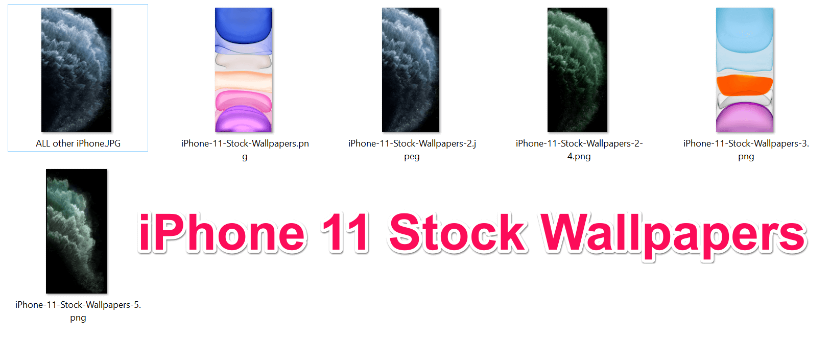 iPhone 11 Stock Wallpapers