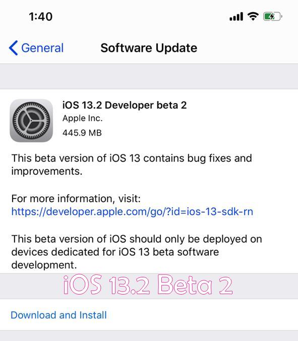 iOS 13.2. Beta 2 iPSW Download links