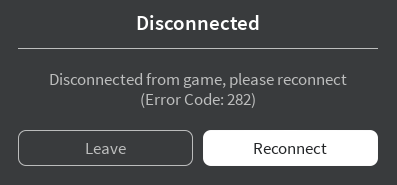 Roblox Error 282 Fix