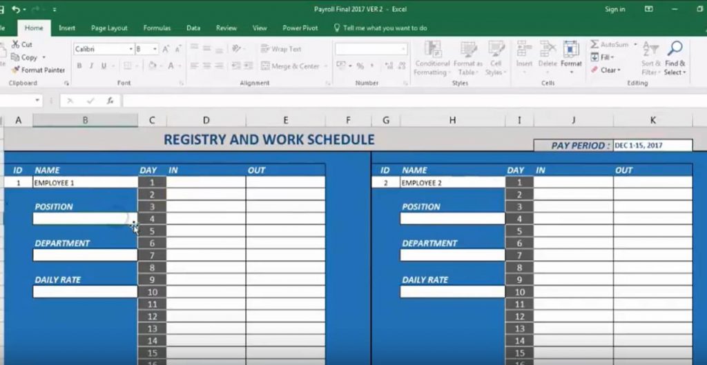 Philippine Payroll Calculator Excel Free Download