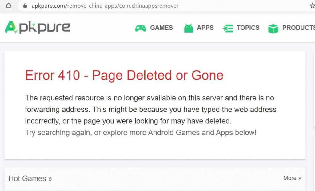 Apkpure.com removes Remove China Apps Apk 