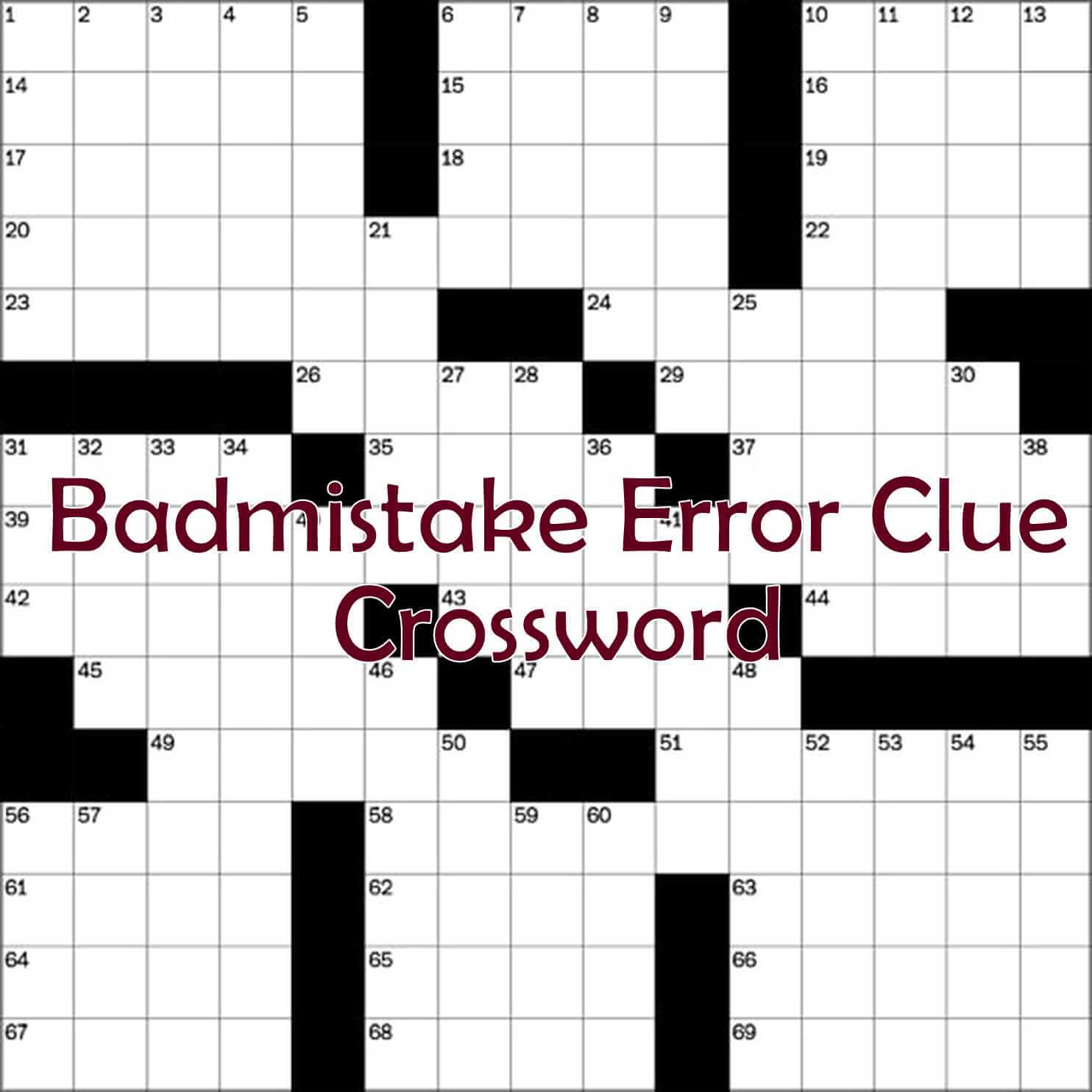 Bad Mistake Error Crossword Clue