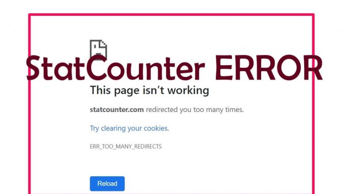 Statcounter page not working error 2020