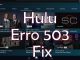 Hulu Error 503 Fix