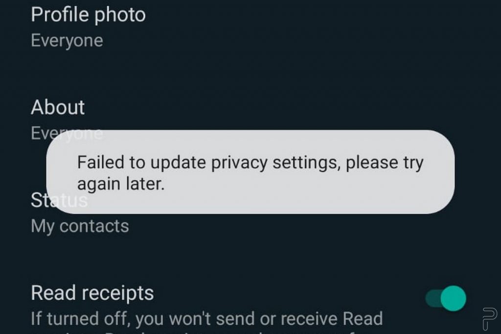 Whatsapp Not Able to change Privacy Settings