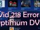 Optimum DVR Vid 218 Error Fix