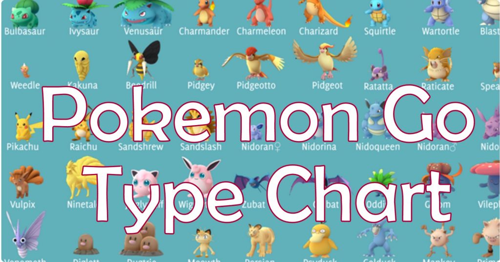 Pokemon Go Type Chart Characters details