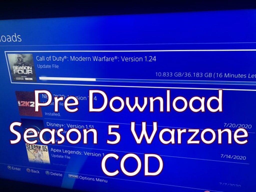 Pre Download Season 5 Warzone COD