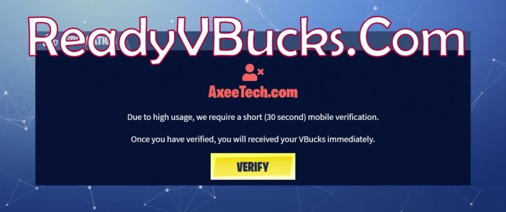 ReadyVbucks Com Verification scam