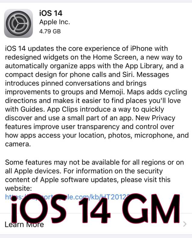 iOS 14 GM