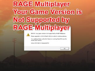 Your Game Version is not Supported Rage Multiplayer
