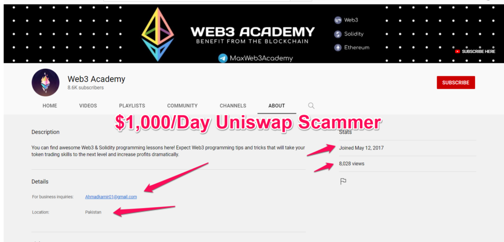 $1,000 per day on Uniswap Liquidity Bot scammer