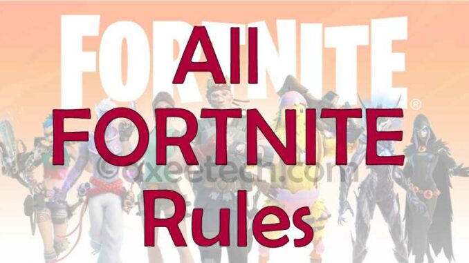 All Fortnite Rules