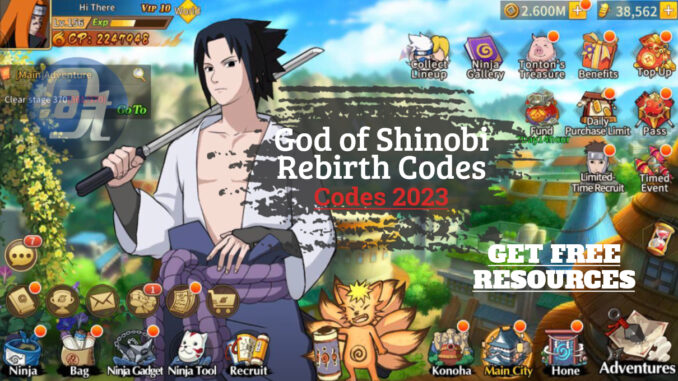 God of Shinobi Rebirth codes