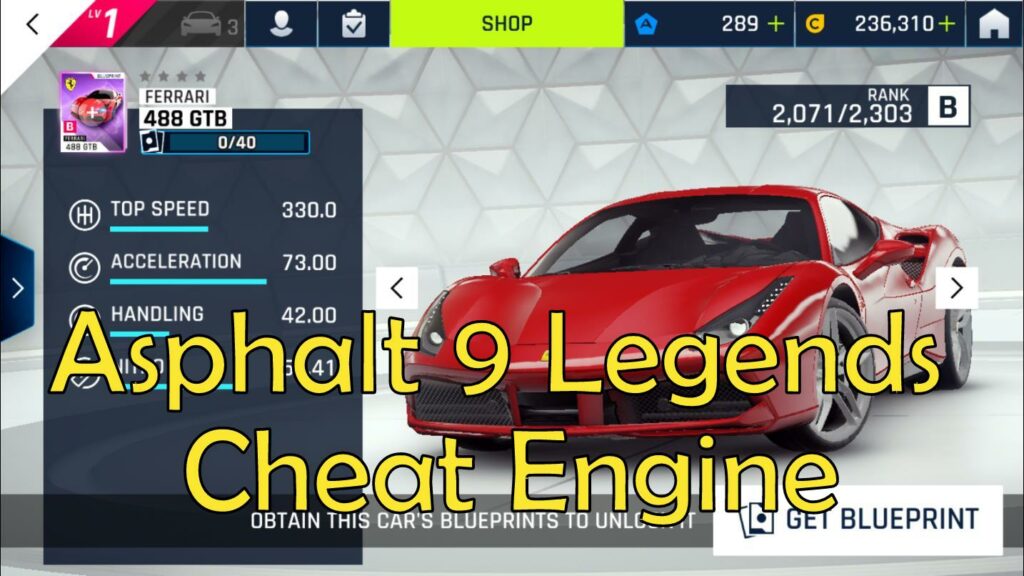 Asphalt 9 Legends Cheat Engine