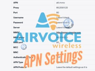 Airvoice Wireless APN Settings