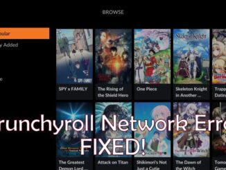 Crunchyroll Network Error