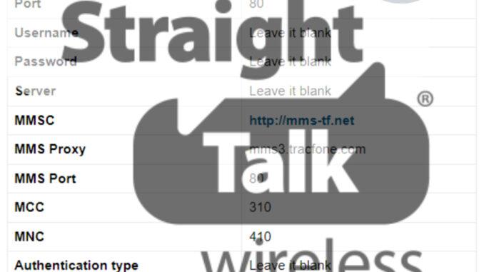 Straight Talk Wireless APN Settings