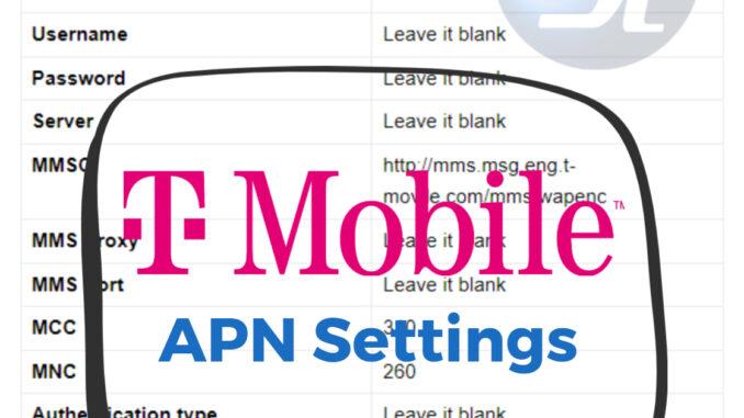 T-Mobile APN Settings