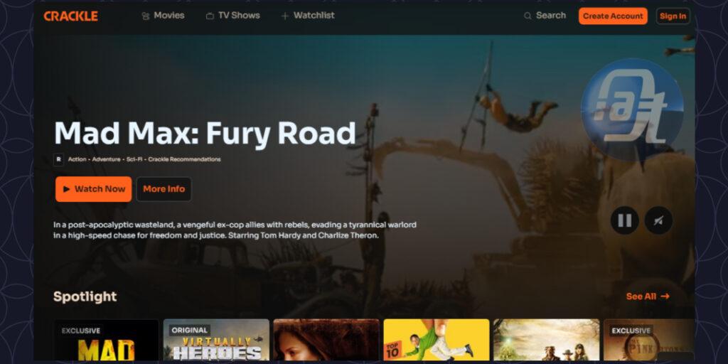 Crackle - Alternative best free movie streaming site