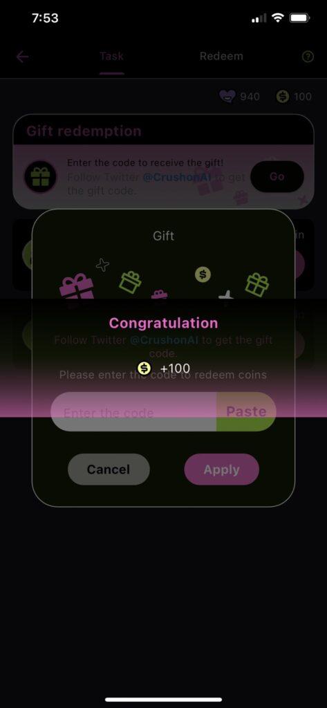 Crushon AI Promo Codes