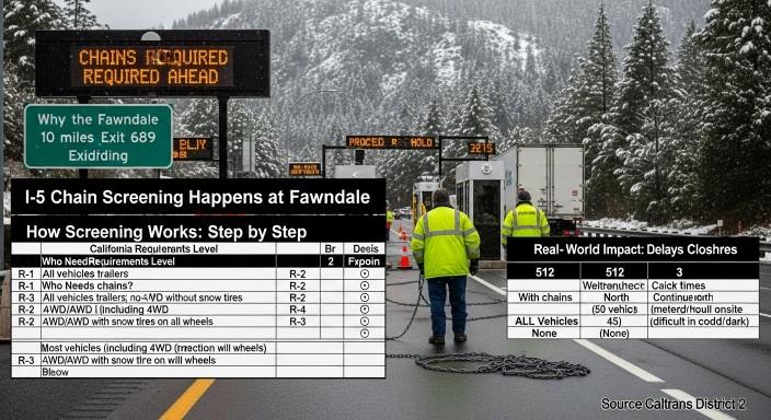 I-5 Chain Screening at Fawndale