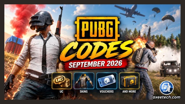 PUBG Mobile character roster with official game logo banner.