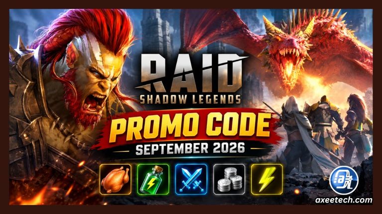 Raid Shadow Legends hero lineup art featuring iconic fantasy champions.