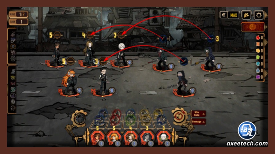 Limbus Company turn-based battle scene highlighting skill chains, clashes, and E.G.O ability animations