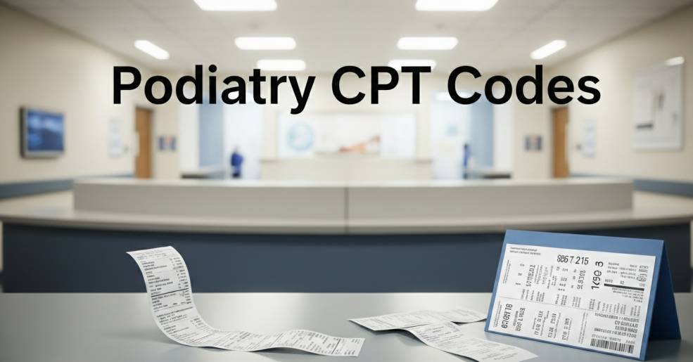Podiatry CPT Codes List complete