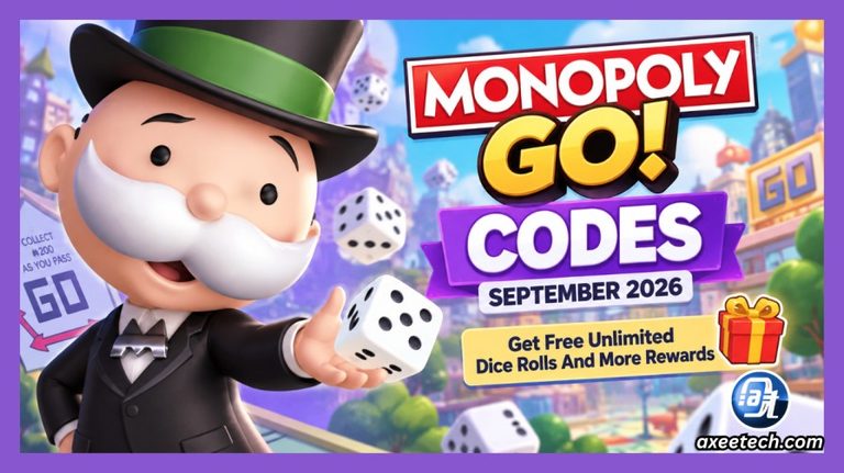 Monopoly Go mobile game interface featuring Mr. Monopoly and the game board.