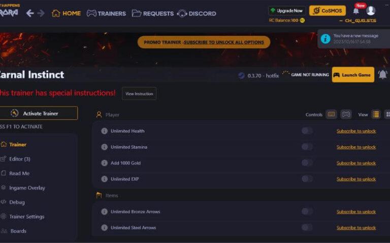 Carnal Instinct Cheats