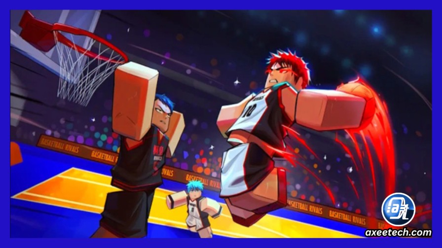 Player character activating an anime-inspired custom style on a Roblox basketball court
