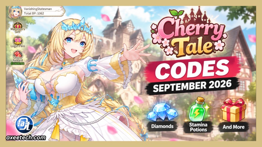 Anime characters standing in battle poses with magical effects in Cherry Tale