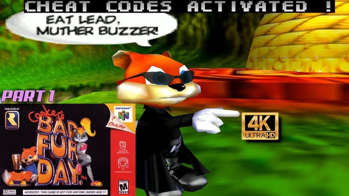 Conker's Bad Fur Day Cheat Codes: The Complete N64 Guide 1 Conker's Bad Fur Day Cheat Codes