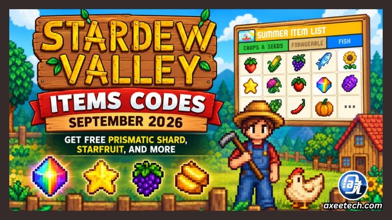 A lush Stardew Valley farm landscape with crops and buildings.